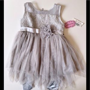 Popatu tulle gray dress, 2T